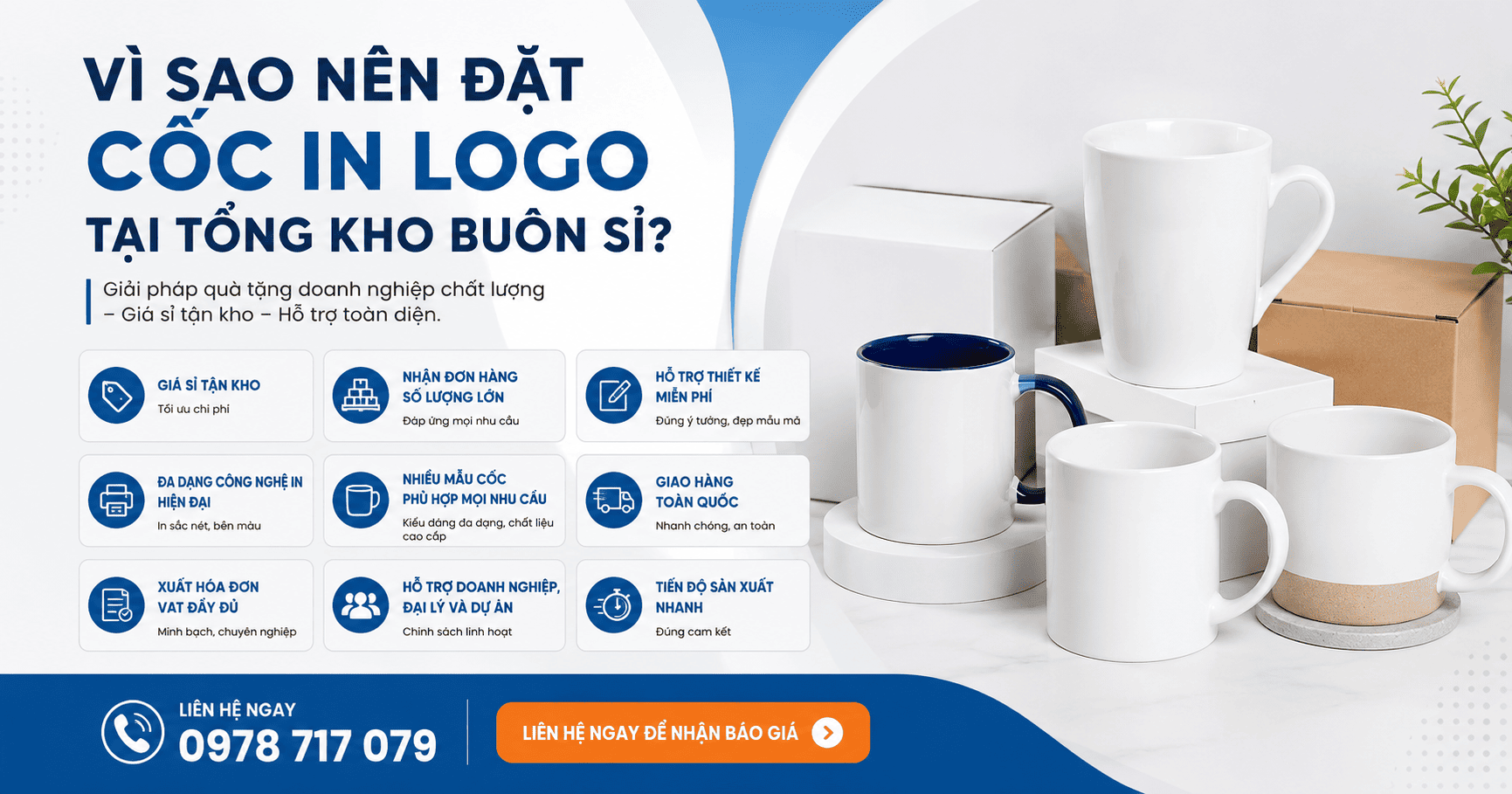 Cốc in logo