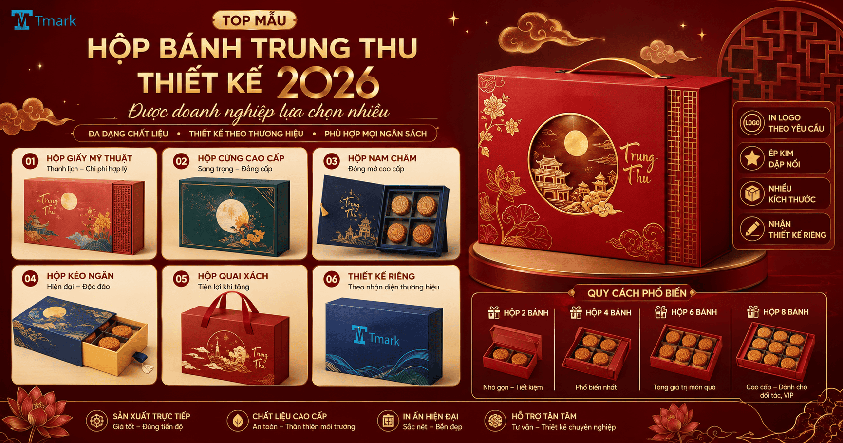 Hộp bánh trung thu thiết kế 2026