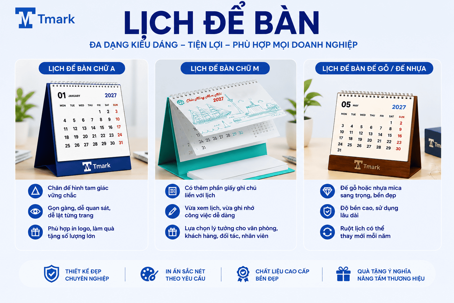 lịch để bàn
