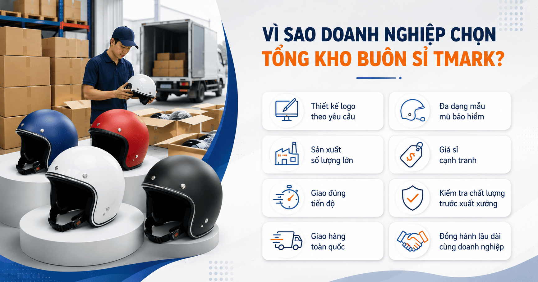 Mũ bảo hiểm in logo