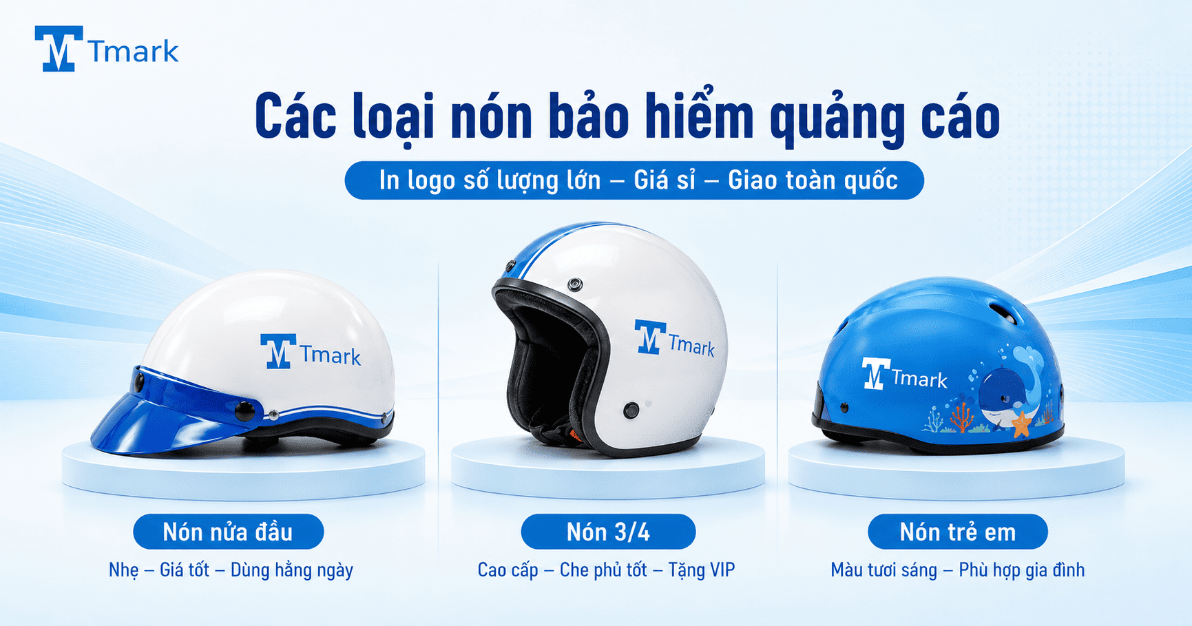 Nón bảo hiểm quảng cáo