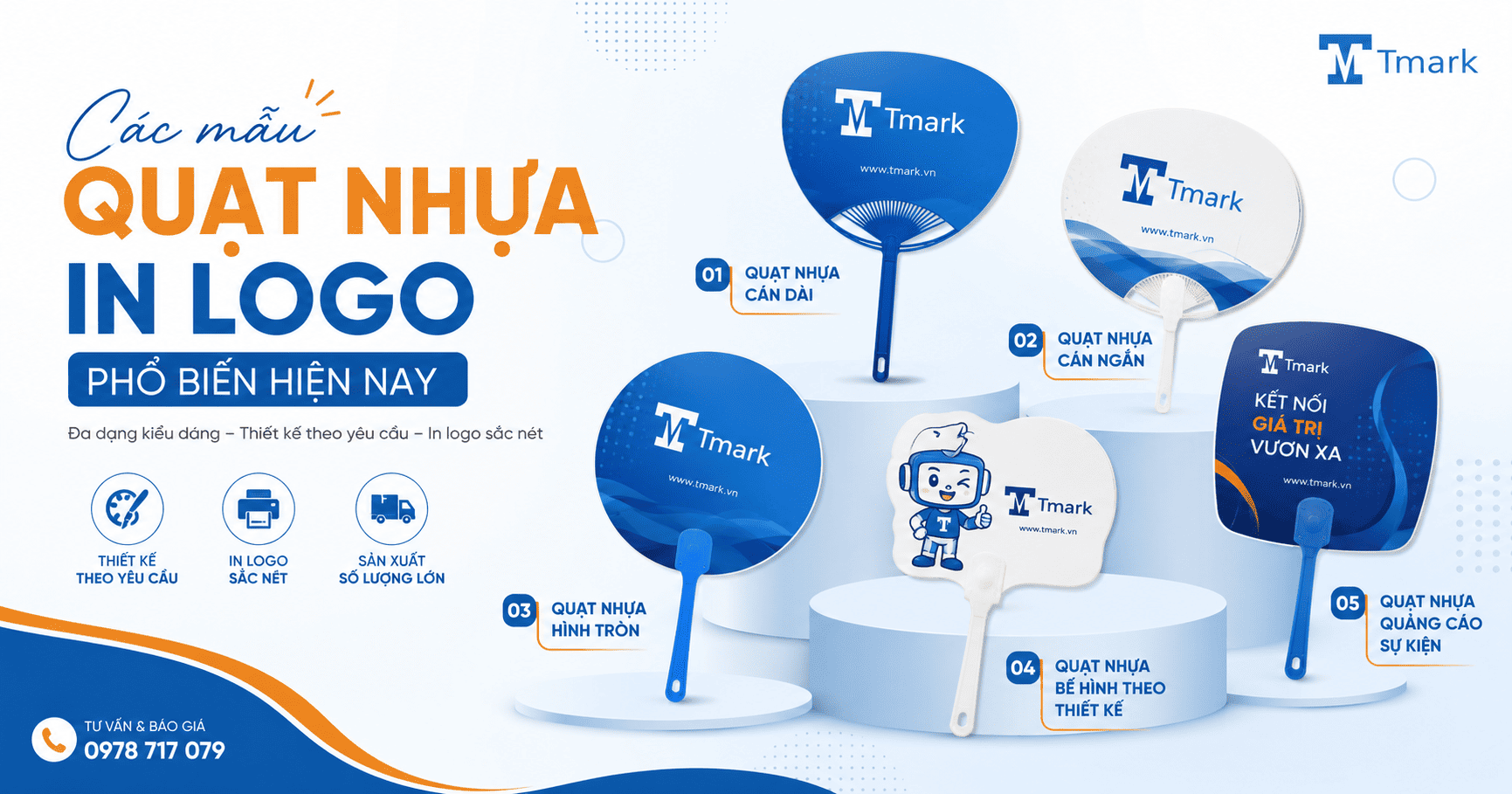 Quạt nhựa quà tặng doanh nghiệp cao cấp
