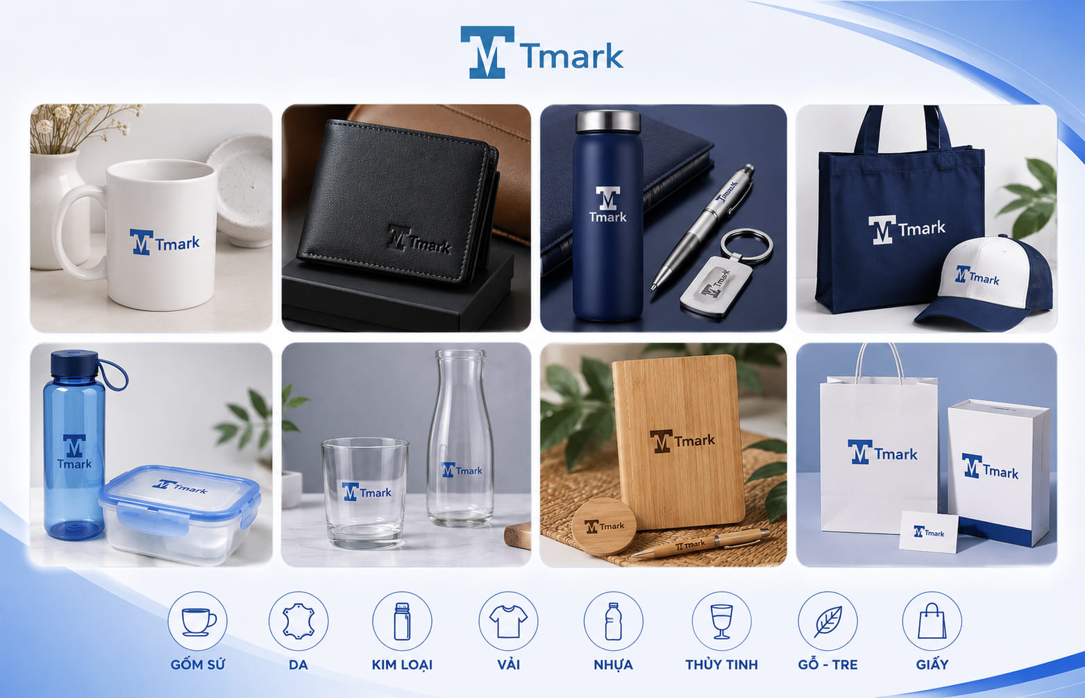 in logo trên mọi chất liệu