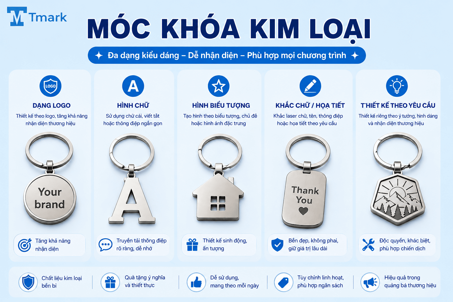 móc khóa kim loại