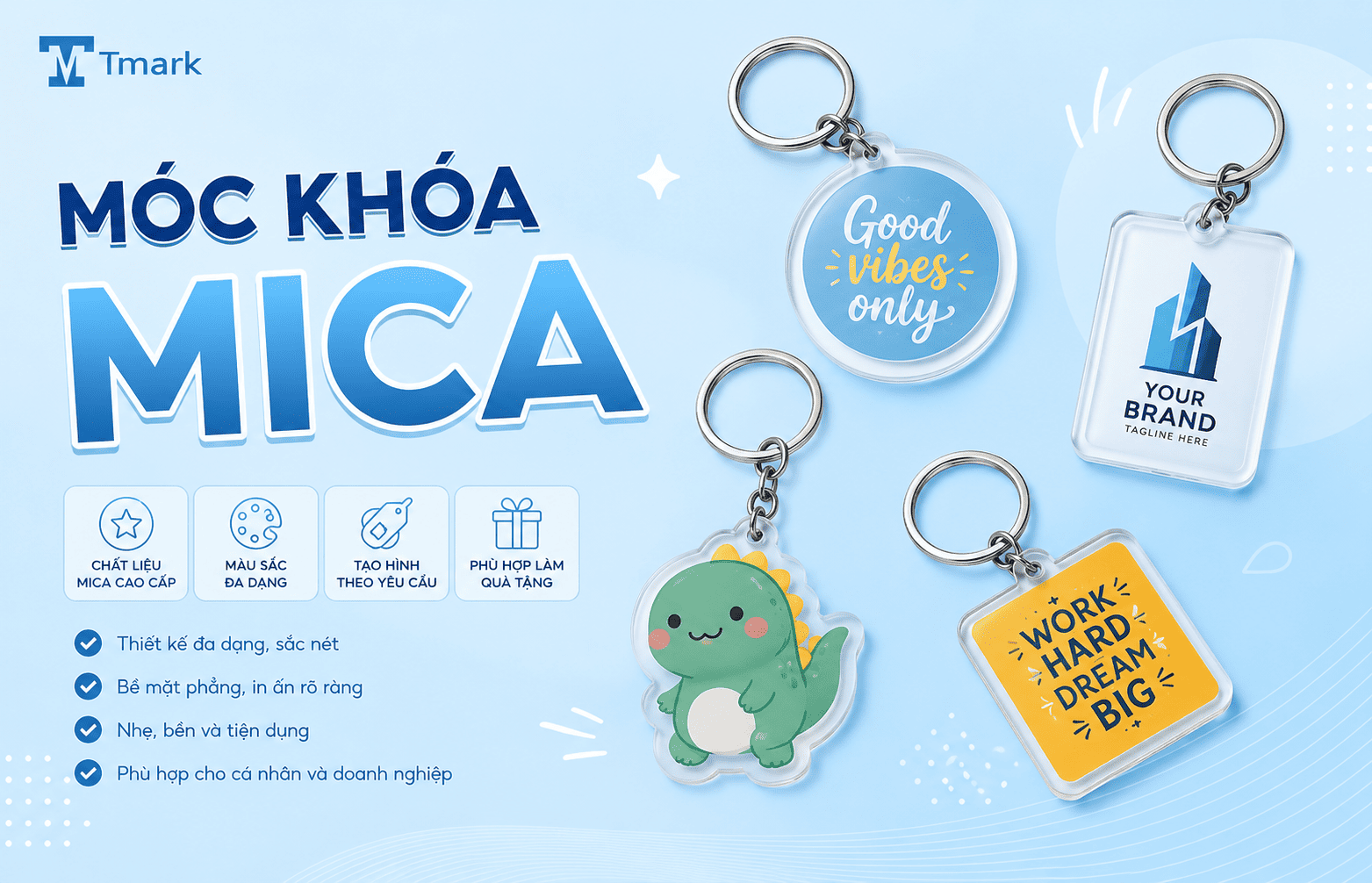 móc khóa mica
