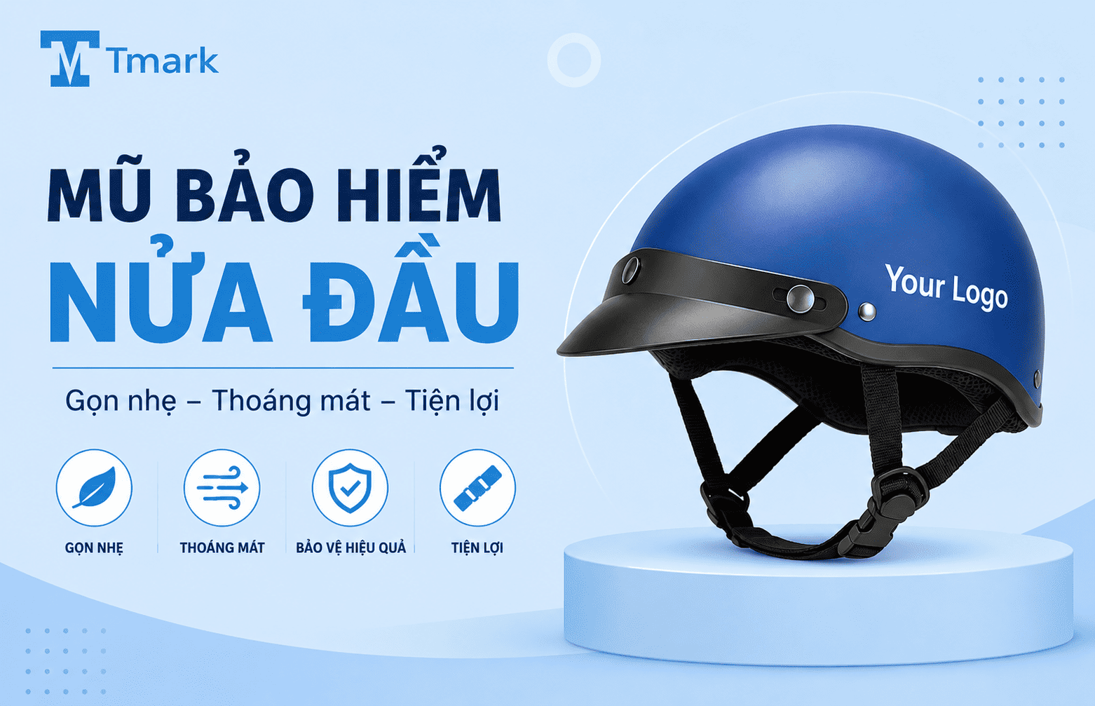mũ bảo hiểm nửa đầu