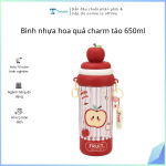 Bình nhựa hoa quả charm táo 650ml (Kiện 60 cái)