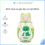 Bình nhựa tai gấu đai con vật 680ml (Thùng 80 cái)