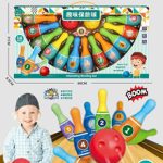 Bộ đồ chơi bóng bowling cho trẻ em, bóng trong nhà lớn, thể thao