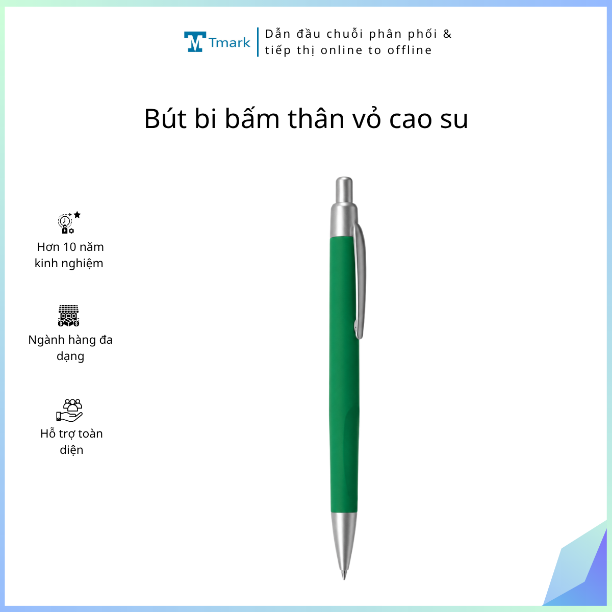 But-bi-bam-than-vo-cao-su-kien-100-cai- Bút bi bấm thân vỏ cao su (kiện 100 cái) - Ảnh 1