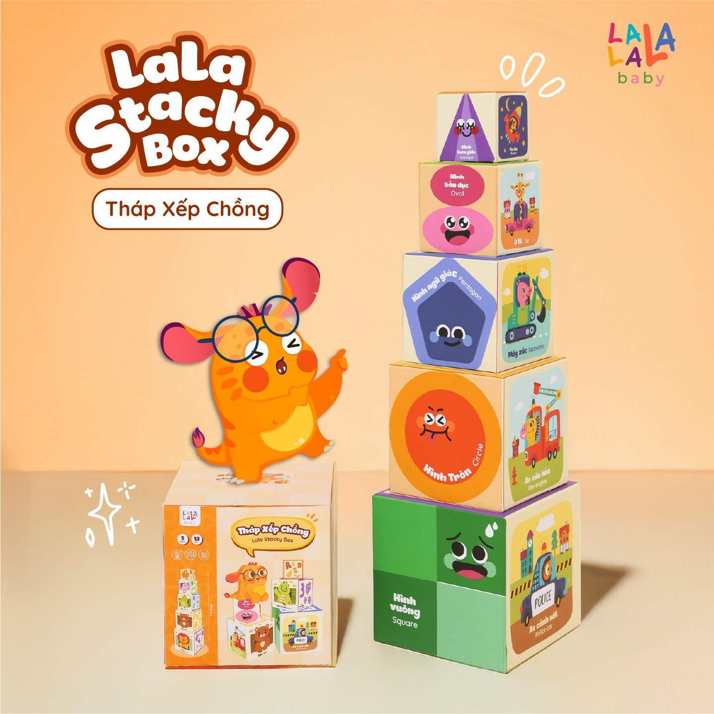 Đồ chơi - Tháp xếp chồng Lala Stacky Box (Thùng 36 cái) - Ảnh 2