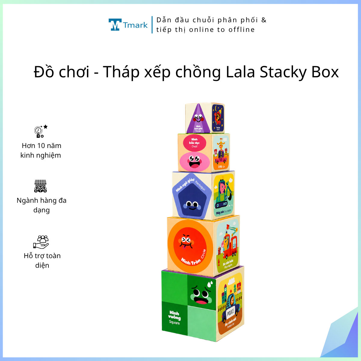 Do-choi-Thap-xep-chong-Lala-Stacky-Box-Thung-36-cai- Đồ chơi - Tháp xếp chồng Lala Stacky Box (Thùng 36 cái) - Ảnh 1