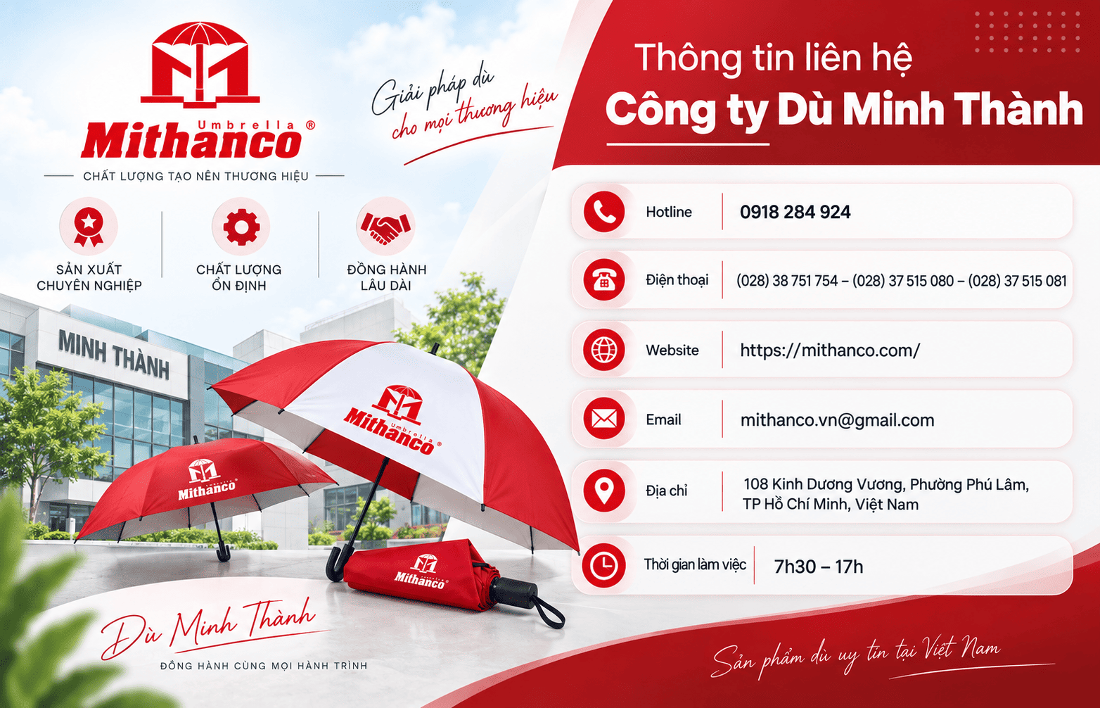 Thông tin liên hệ của Dù Minh Thành