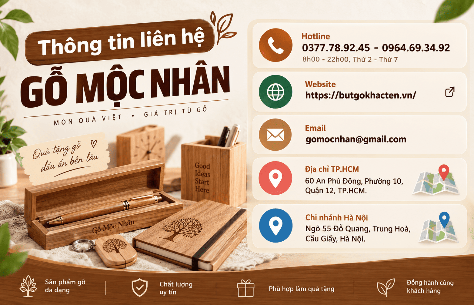 thông tin liên hệ Gỗ Mộc Nhân