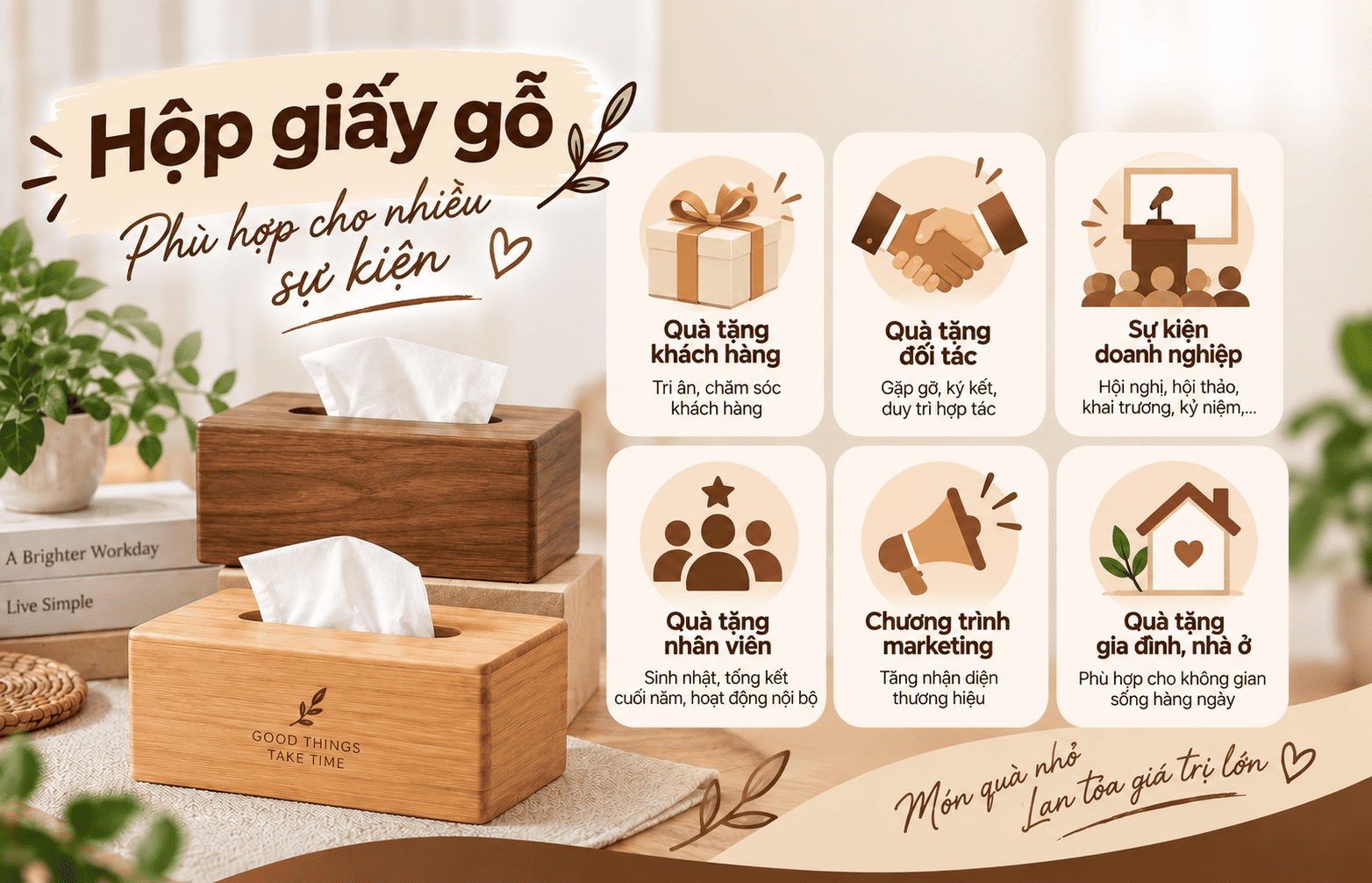 hộp giấy gỗ