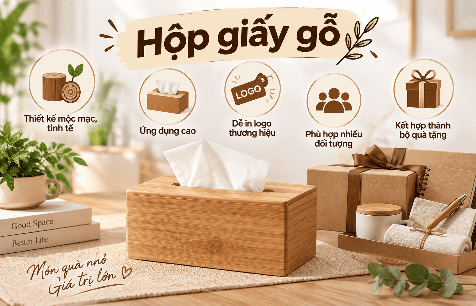 hộp giấy gỗ