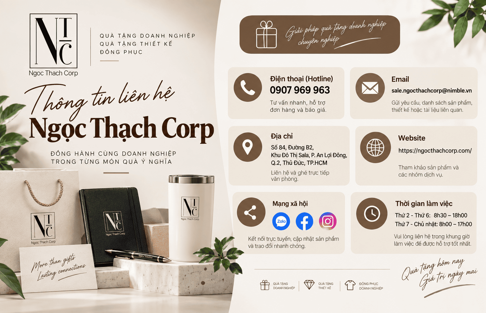 Thông tin liên hệ Ngọc Thạch Corp