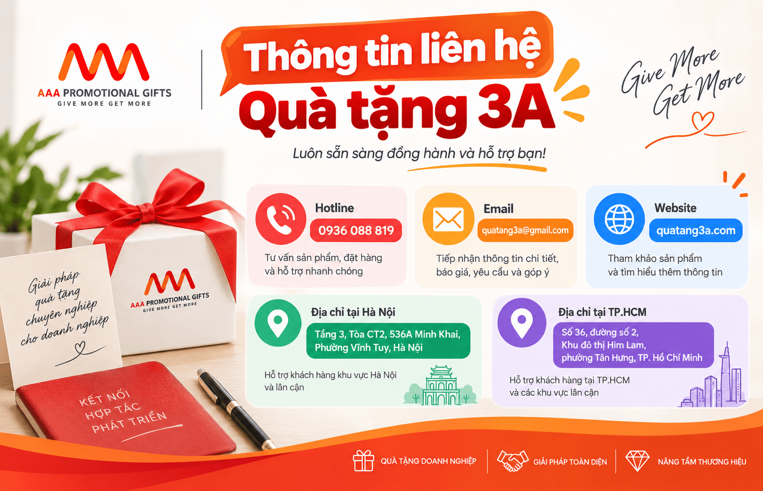 Thông tin liên hệ Quà tặng 3A