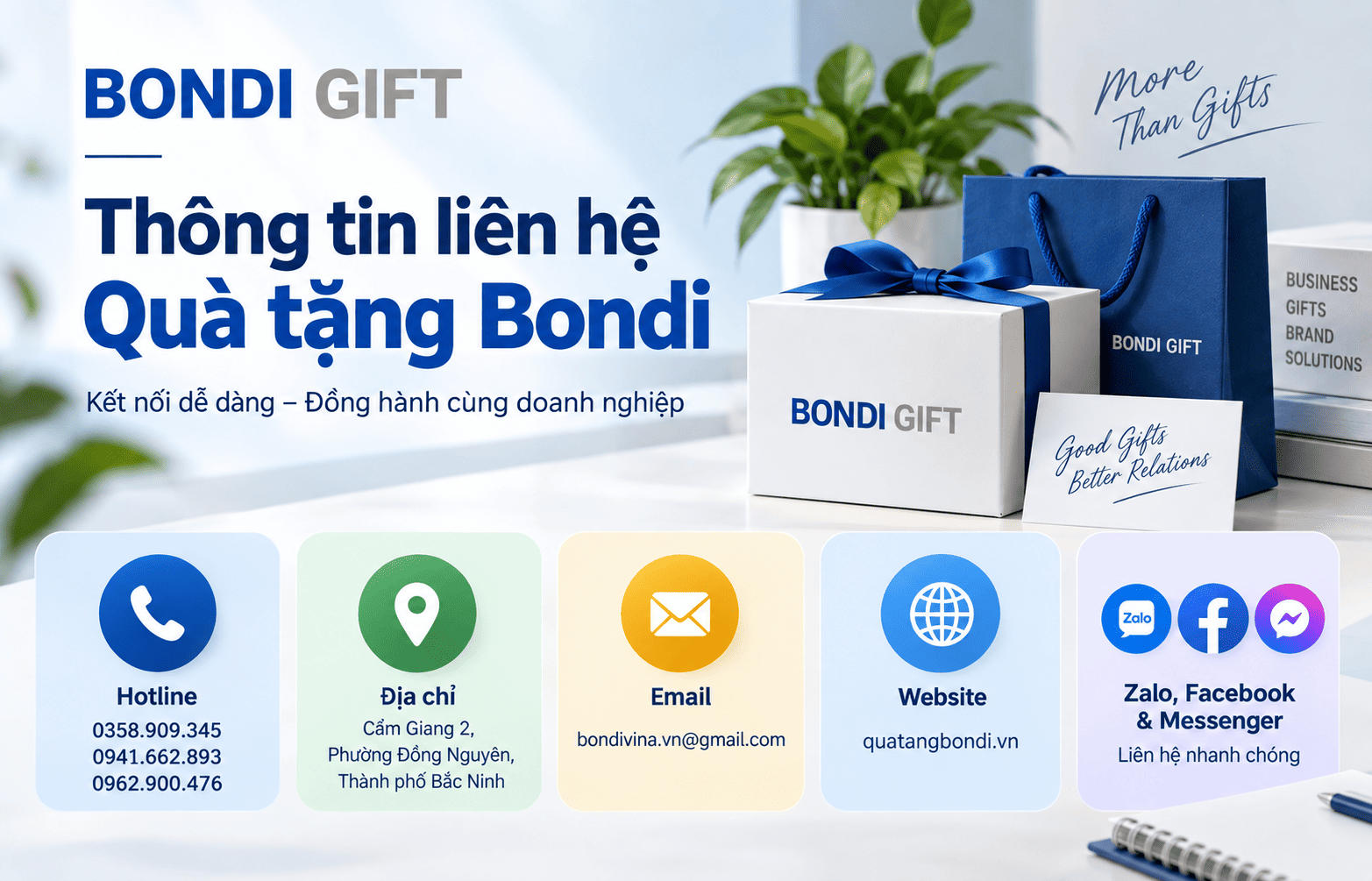 liên hệ quà tặng Bondi