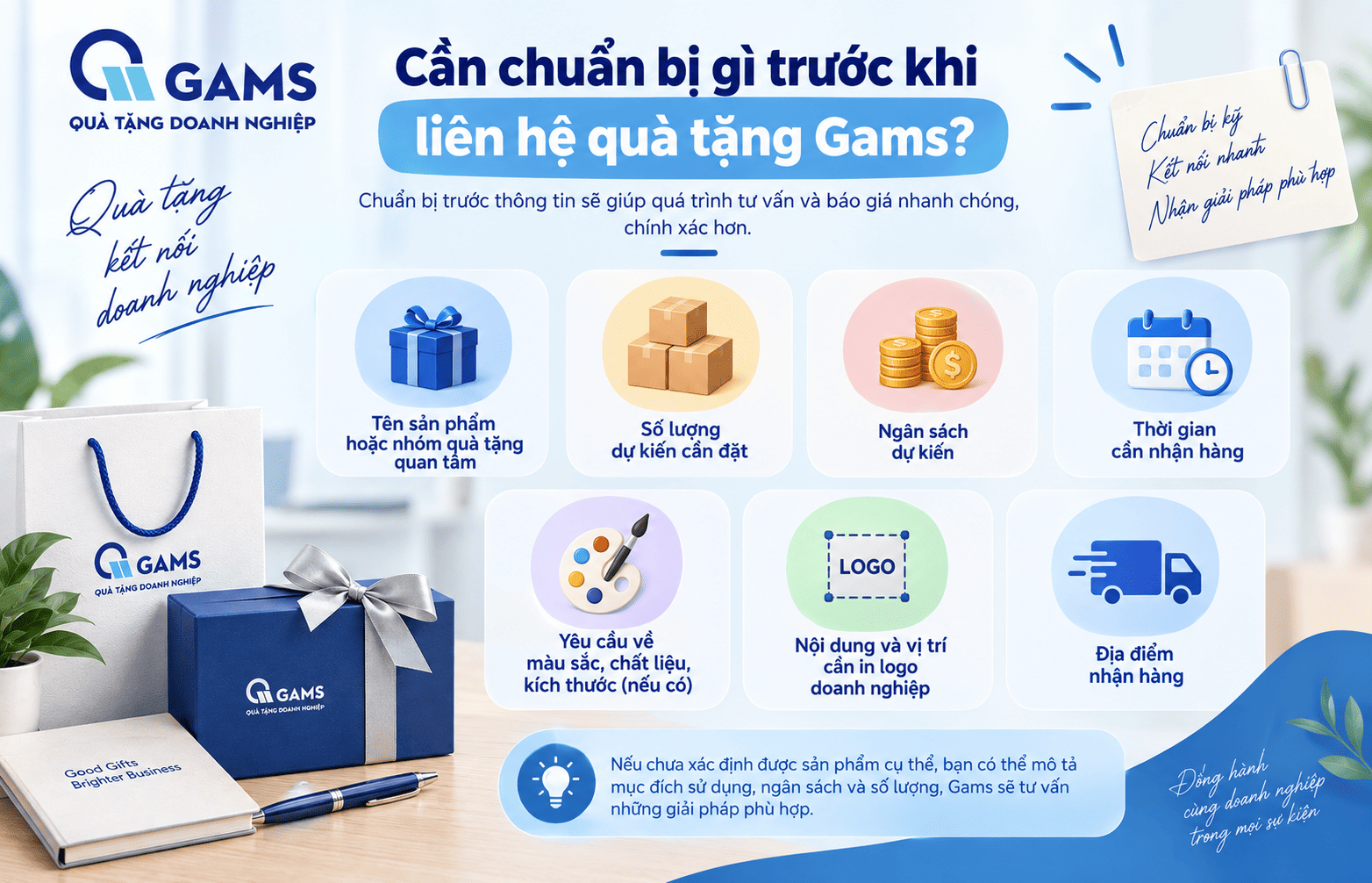 Liên hệ quà tặng Gams